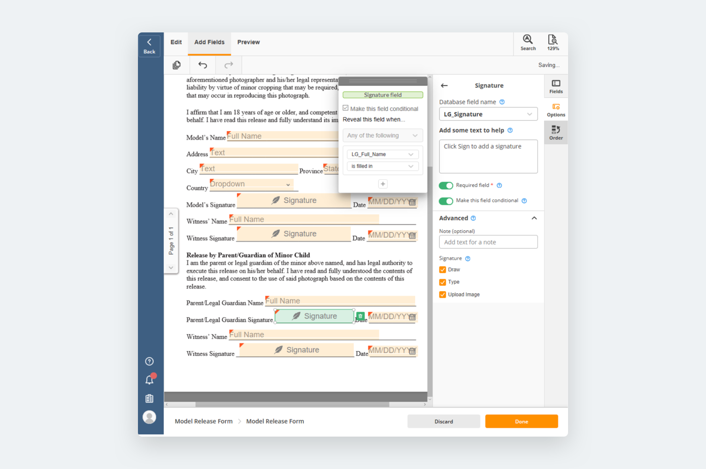 Adding fields in a document - airSlate